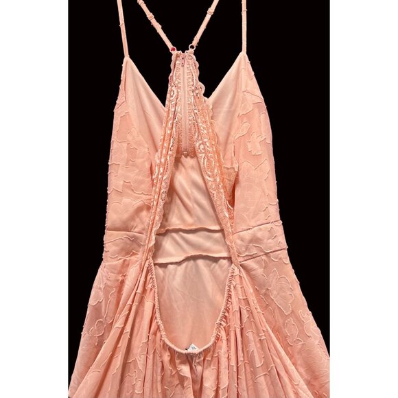 Rue 21 - Women's Summer Sleeveless High Low Hem Ruffle Floral Dress - Pink - 1X - Picture 12 of 16